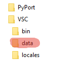создание подкаталога data